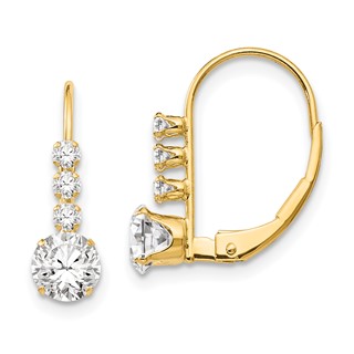 14k Madi K CZ Leverback Earrings