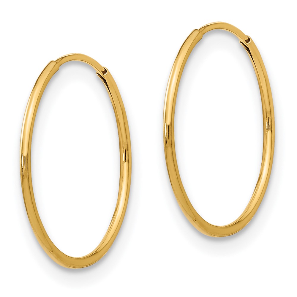 14k Madi K 1mm Hoop Earrings (SE2165)