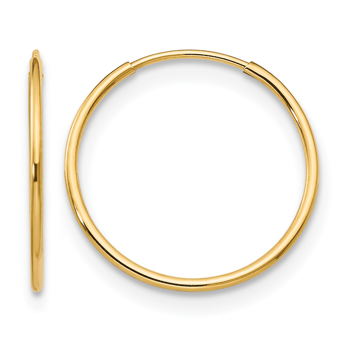 14k Madi K 1mm Hoop Earrings (SE2165)