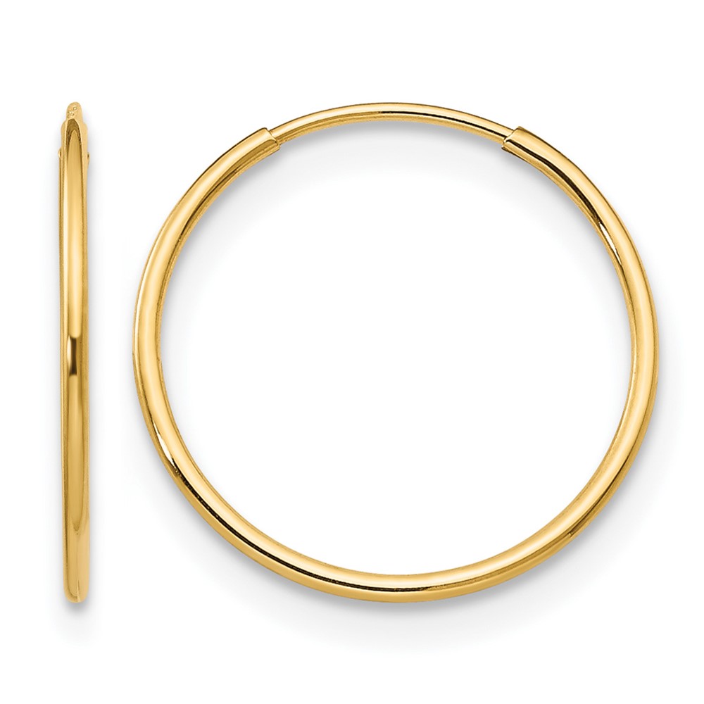 14k Madi K 1mm Hoop Earrings (SE2165)