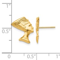 14K Yellow Gold Madi K Nefertiti Post Earrings view 4