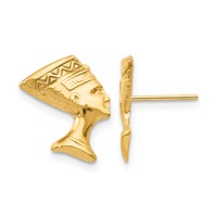 14K Yellow Gold Madi K Nefertiti Post Earrings view 1
