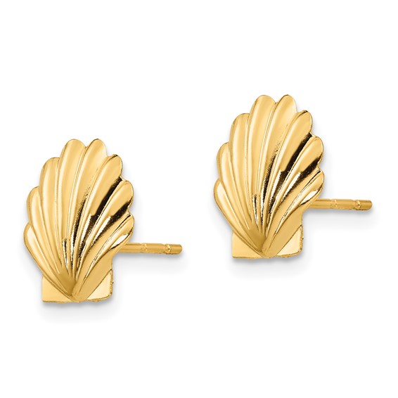 14k Madi K Shell Childrens Post Earrings