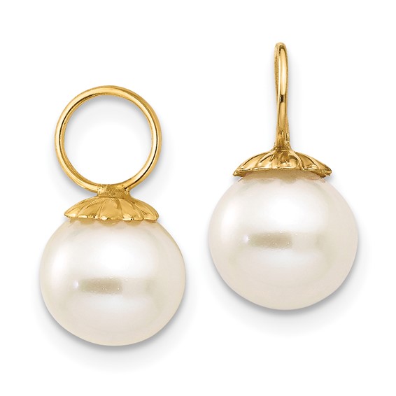 14k Madi K 5mm Freshwater Cultured Pearl Hoop Enhancers