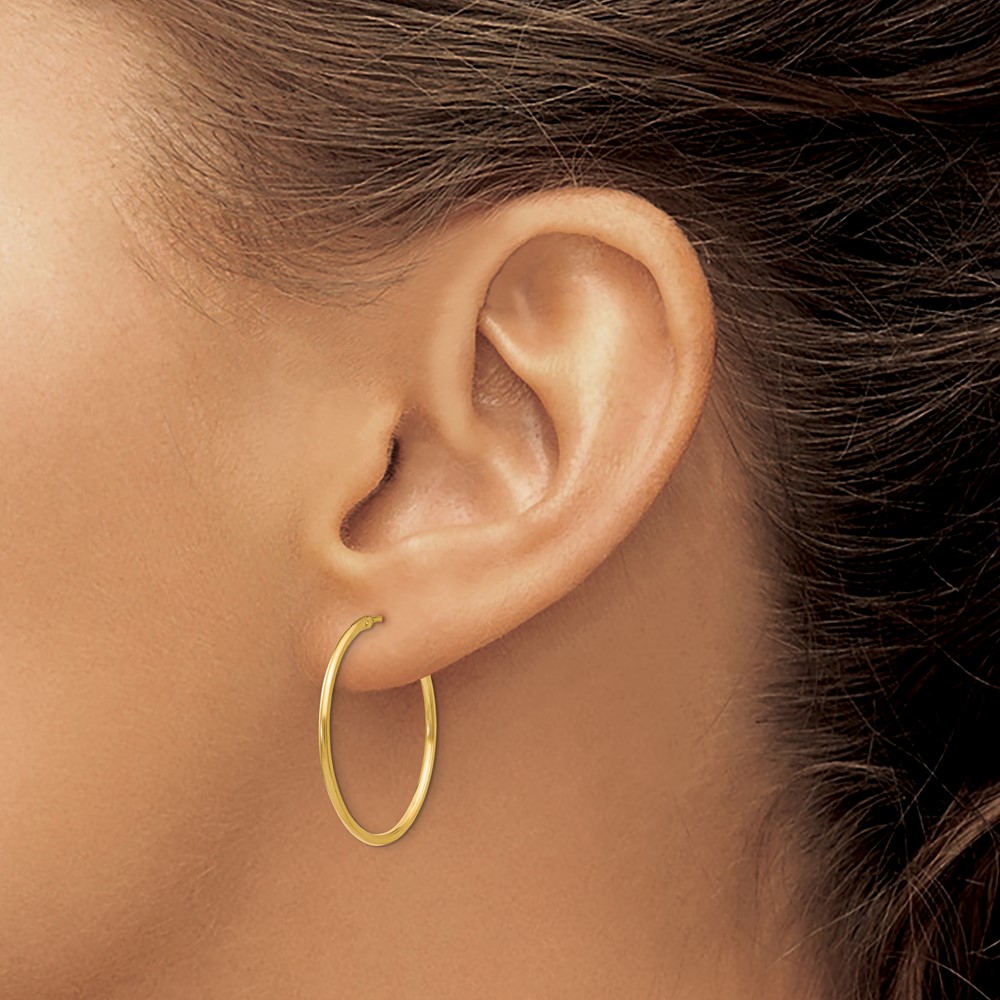 14k Madi K 1mm Hoop Earrings (SE224)