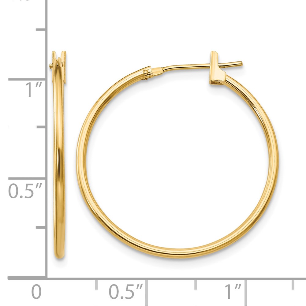 14k Madi K 1mm Hoop Earrings (SE224)