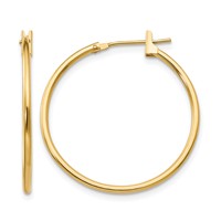 14K Yellow Gold Madi K 1x 26mm Hoop Earrings view 1