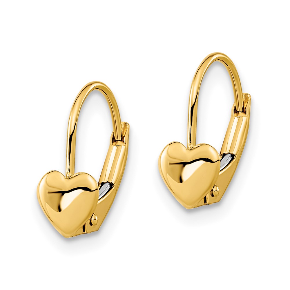 14k Madi K Heart Leverback Earrings (SE2244)