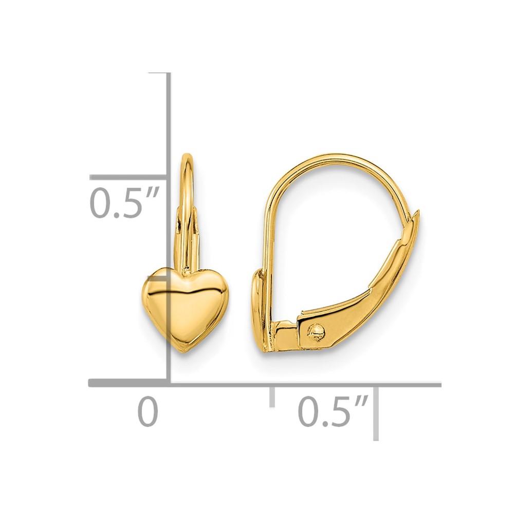 14k Madi K Heart Leverback Earrings (SE2244)