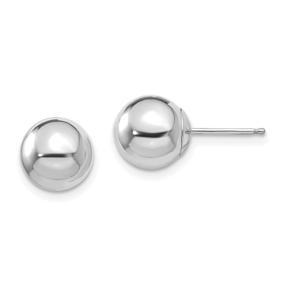 14k White Gold Madi K Polished 8mm Ball Post Earrings (SE2249)
