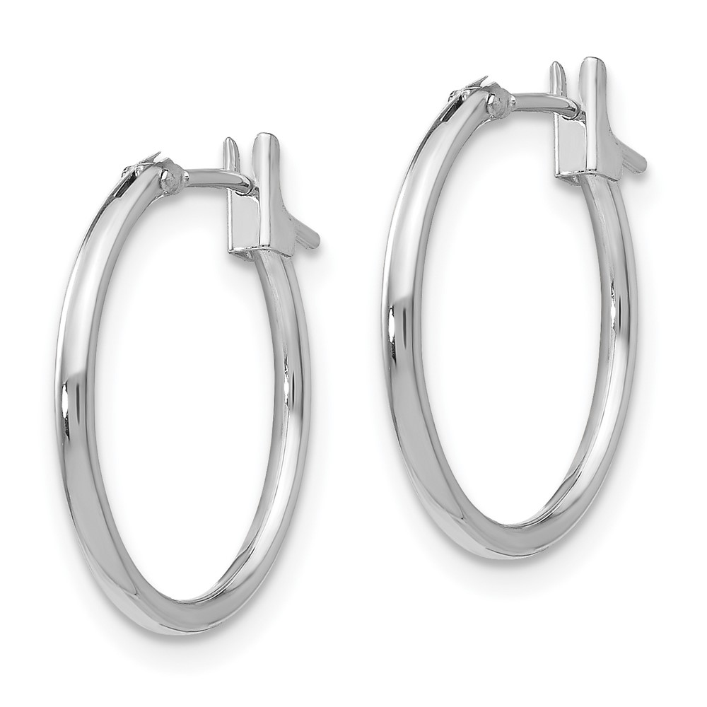 14k White Gold Madi K 1.25mm Hoop Earrings (SE229)