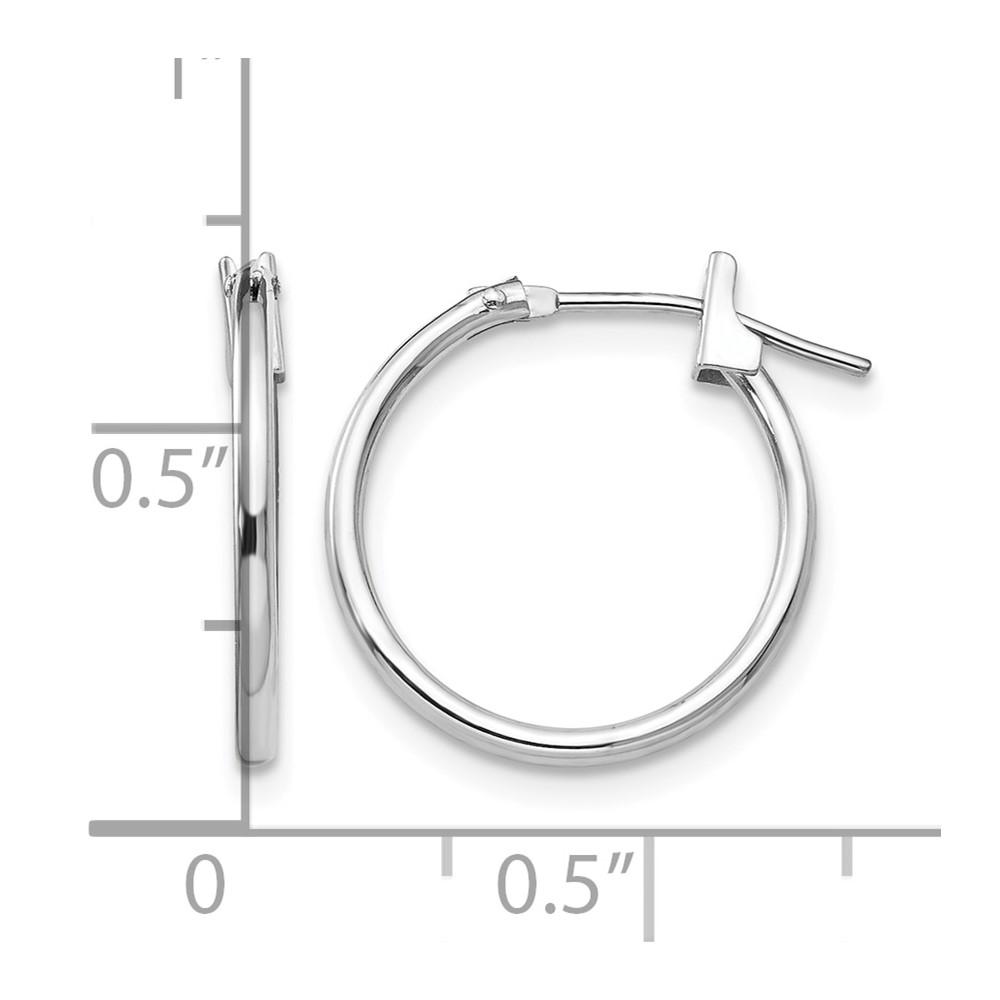 14k White Gold Madi K 1.25mm Hoop Earrings (SE229)