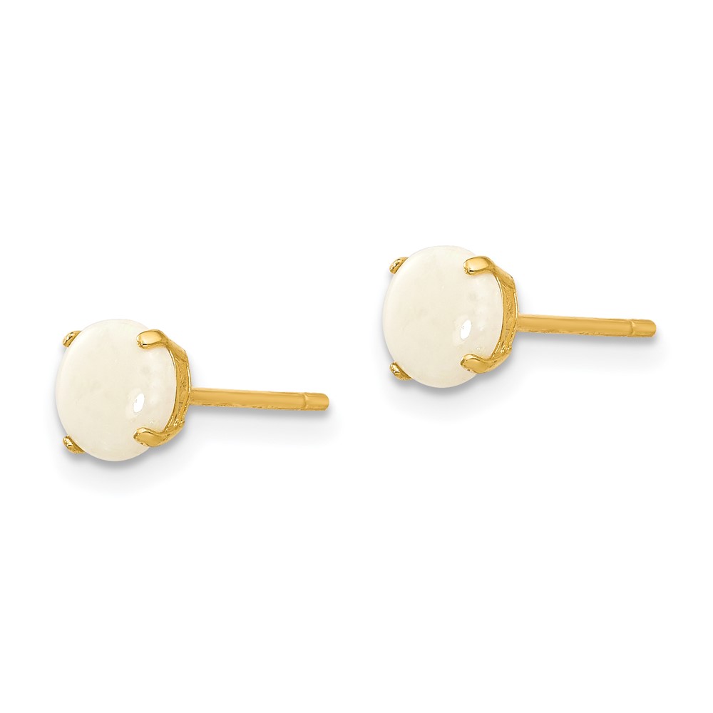14k Madi K Round Opal 5mm Post Earrings (SE2296)