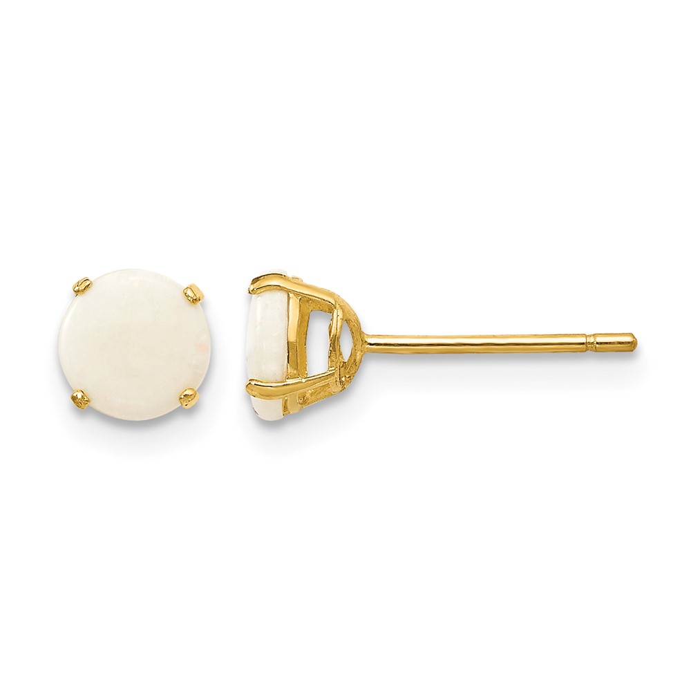 14k Madi K Round Opal 5mm Post Earrings (SE2296)