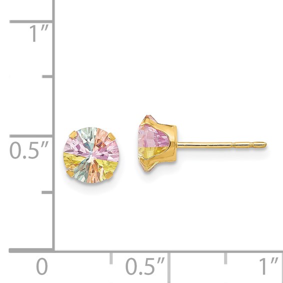 14k Madi K ® Multi-color CZ Post Earrings