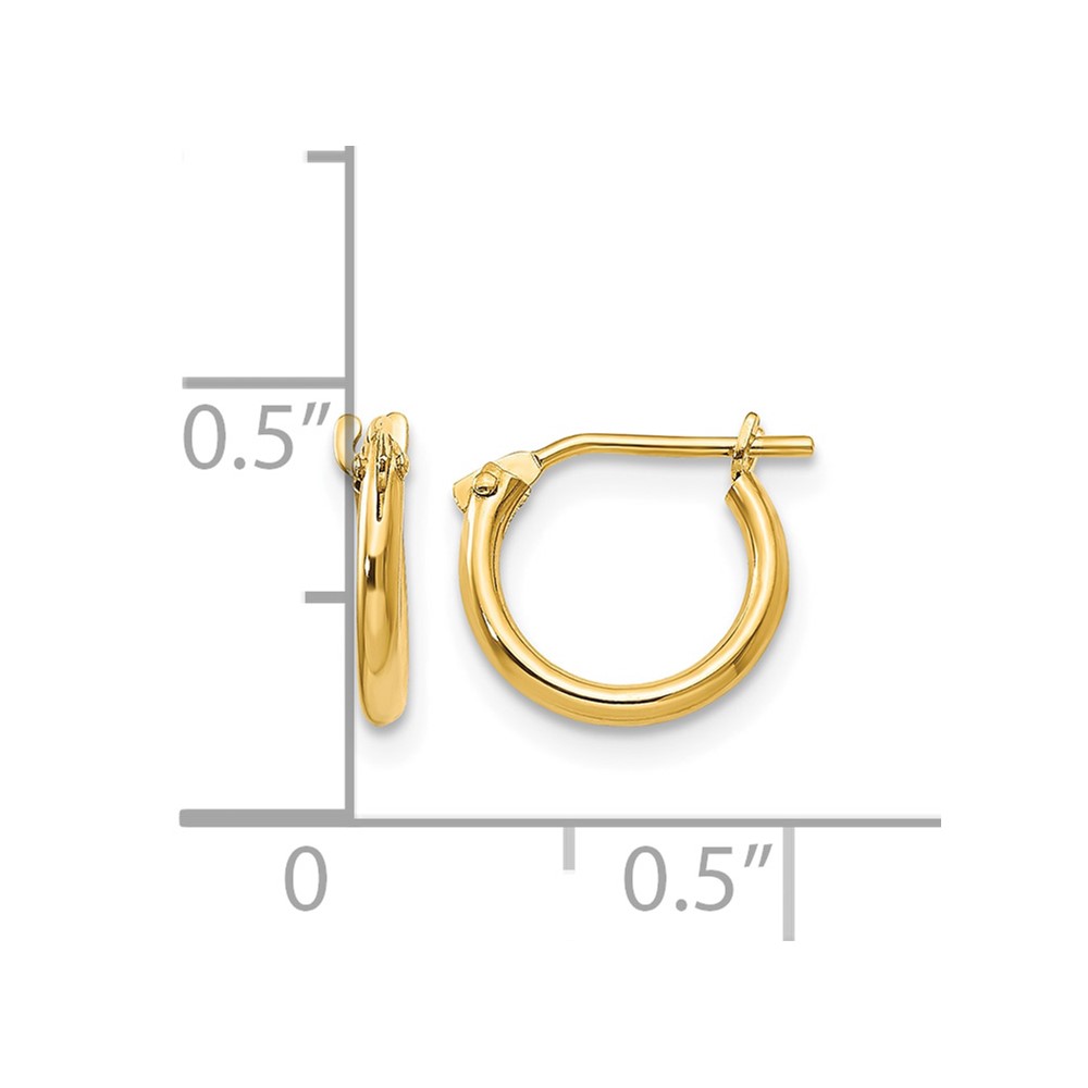 14k Madi K 1.25mm Half Hoop Earrings (SE232)