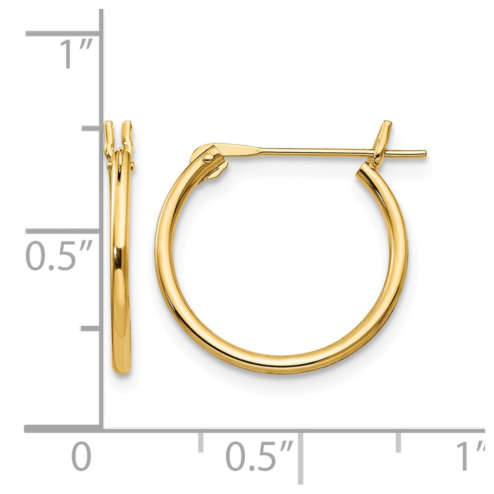 14k Madi K 1.25mm Hoop Earrings (SE234)