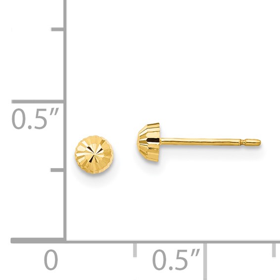 Madi K® Diamond-Cut Half-Ball Post Earrings