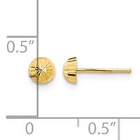 14K Madi K Diamond-Cut 4mm Half-Ball Post Earrings view 4