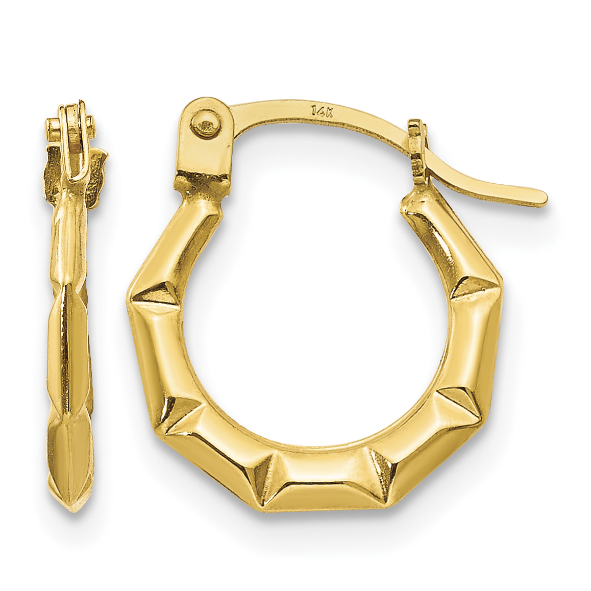 14k Madi K Tiny Hollow Hoop Earrings (SE2376)