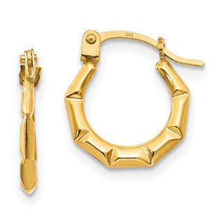 14k Madi K Tiny 2x11mm Hollow Hoop Earrings