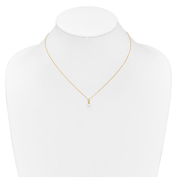 14k Madi K White Freshwater Cultured Pearl 15 inch Necklace/Post Earrings/5.5 inch Bracelet 3-piece Set