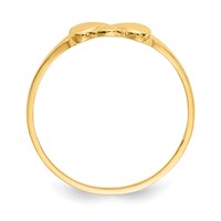 14K Yellow Gold Madi K Two Hearts Ring view 2
