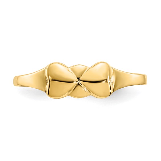 14k Madi K Two Hearts Size 2 Baby / Childrens Ring