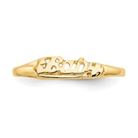 14K Yellow Gold Madi K Baby Script Ring - Size 2 view 4