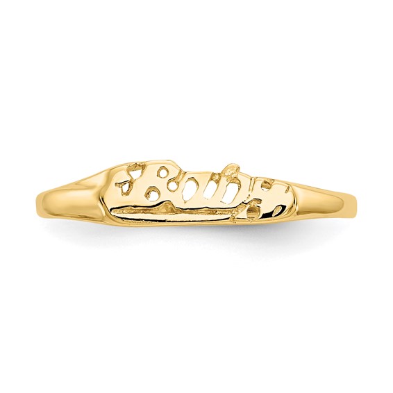 14k Madi K BABY Script Size 2 Baby / Childrens Ring