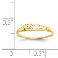 14K Yellow Gold Madi K Baby Script Ring - Size 2 view 5
