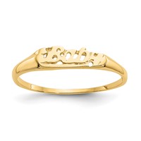 14K Yellow Gold Madi K Baby Script Ring - Size 2 view 1