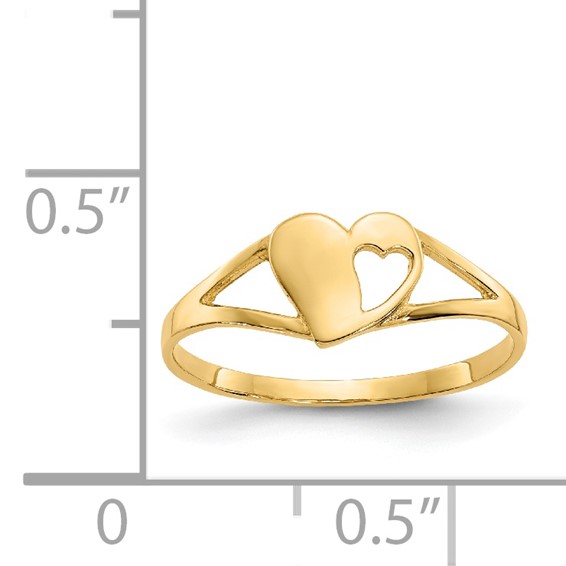 14k Madi K Heart Size 2 Baby / Childrens Ring