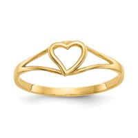 14K Yellow Gold Madi K Heart Ring - Size 2 view 1