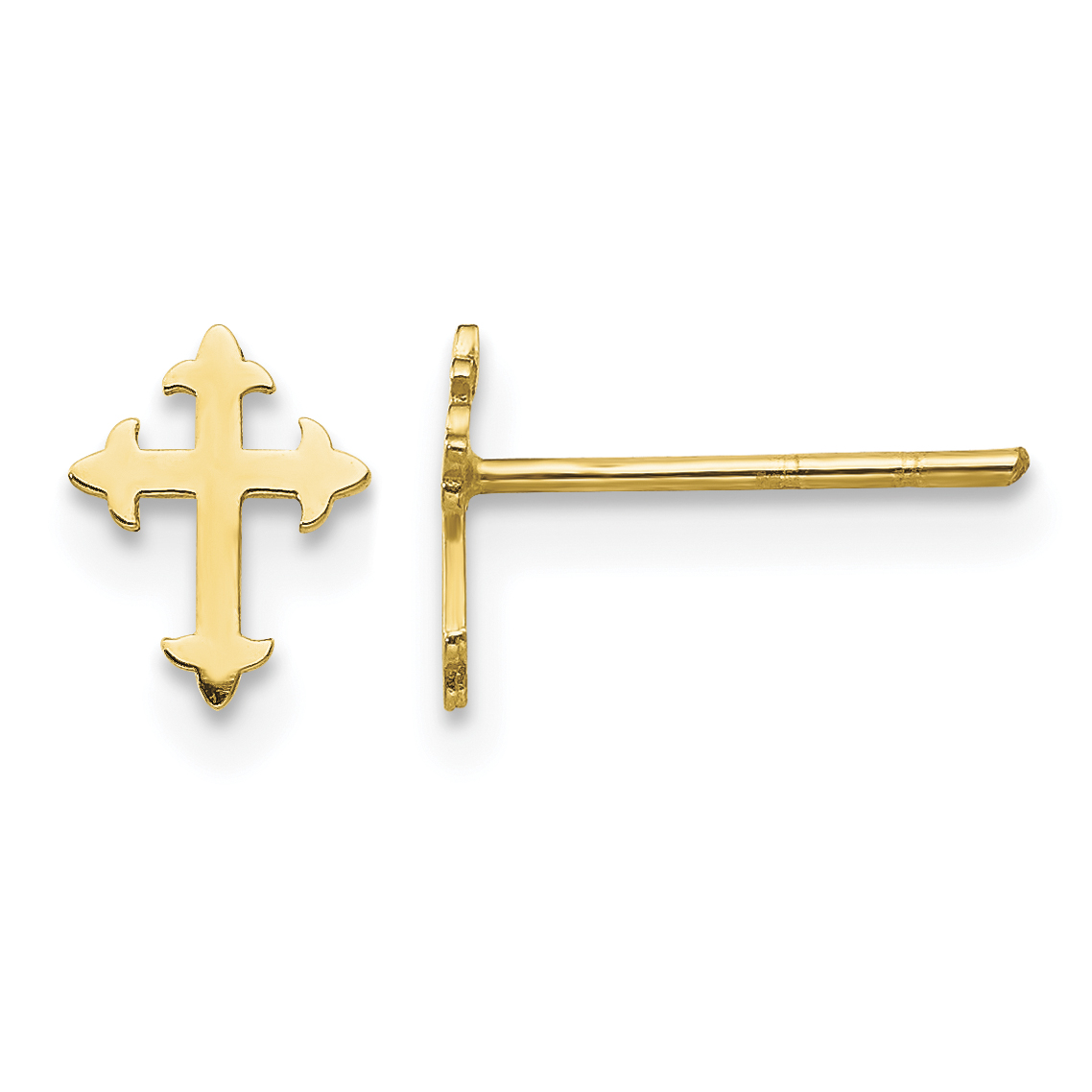 14K Madi K Polished Cross Post Earrings (SE2466)
