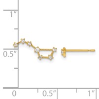 14K Madi K CZ 1 Stud Star and 1 Little Dipper Post Earrings view 4