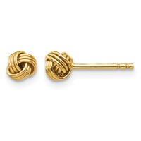 14K Yellow Gold Madi K Polished Love Knot Post Earrings view 1