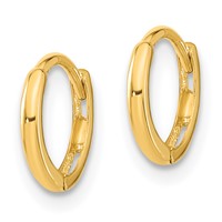 14K Yellow Gold Madi K Polished 1.5x9mm Hinged Hoop Earrings view 2