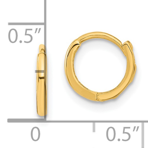 14k Madi K Polished 1.5x9mm Hinged Hoop Earrings