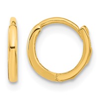 14K Yellow Gold Madi K Polished 1.5x9mm Hinged Hoop Earrings view 1