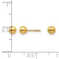 14K Madi K Polished Reversible 4mm Ball Screwback Post Earrings view 5