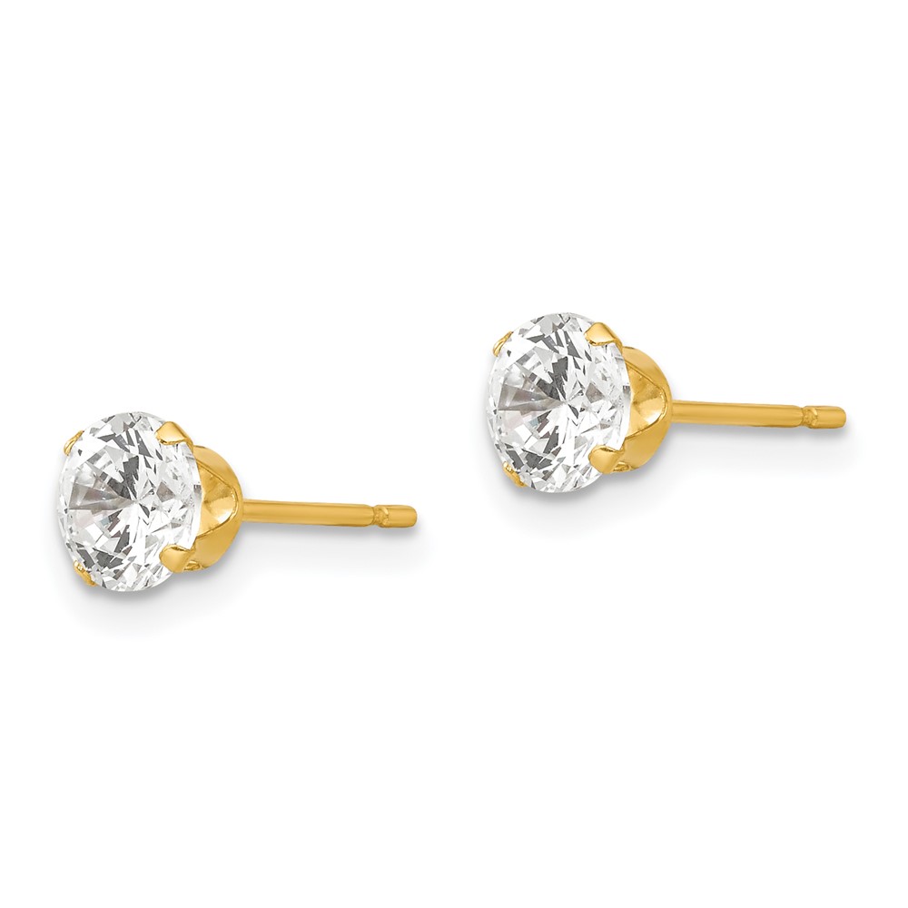 14k Madi K 5mm CZ Post Earrings (SE279)