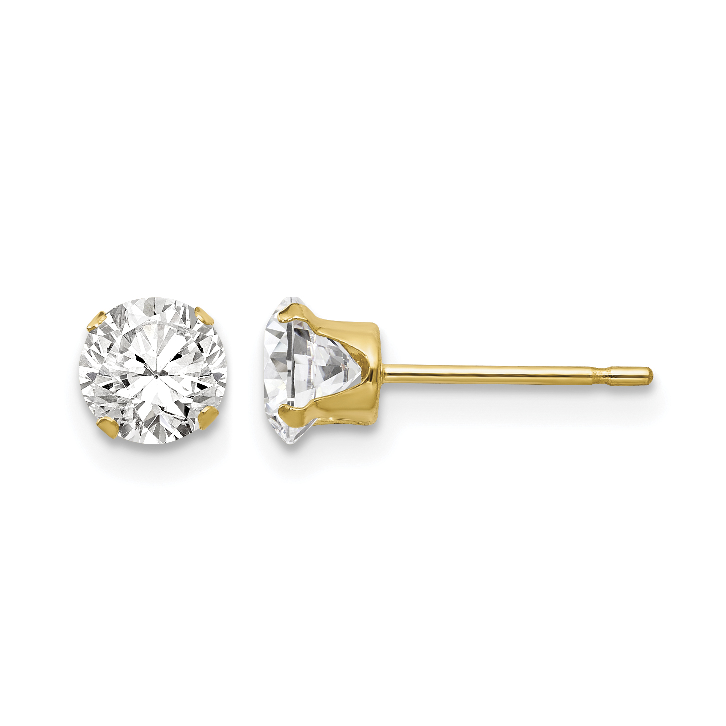 14k Madi K 5mm CZ Post Earrings (SE279)