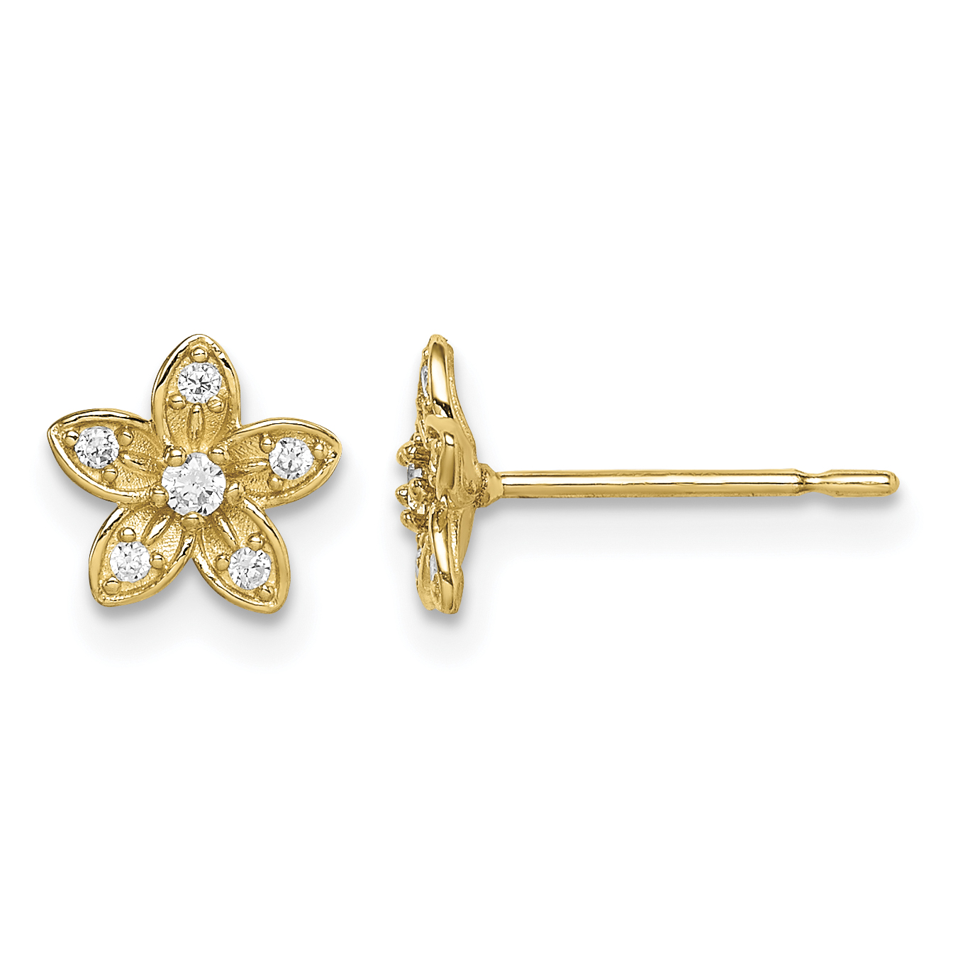 14k Madi K CZ Flower Post Earrings (SE2868)