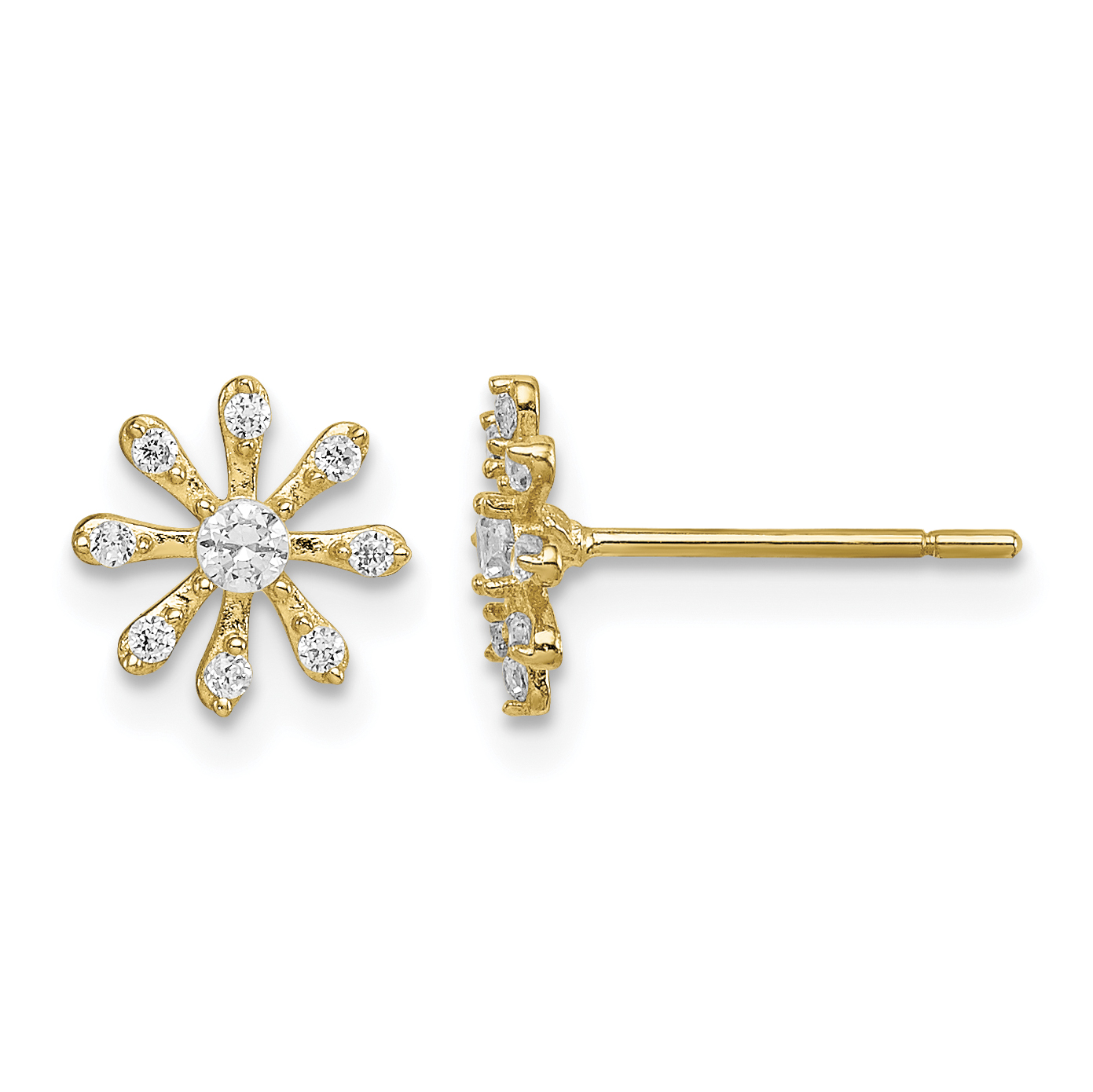 14k Madi K CZ Flower Post Earrings (SE2874)