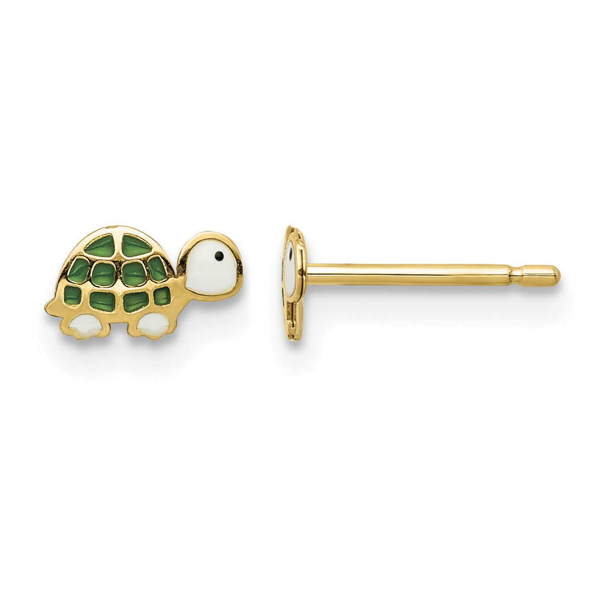 14k Madi K Enamel Turtle Post Earrings (SE2882)