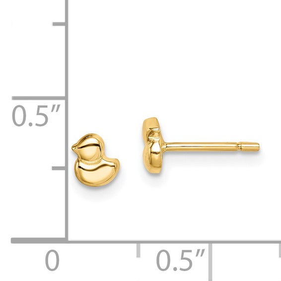 14k Madi K Duck Childrens Post Earrings