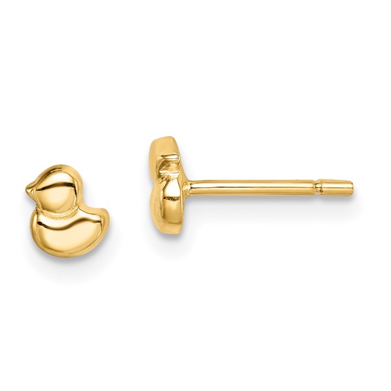 14k Madi K Duck Childrens Post Earrings