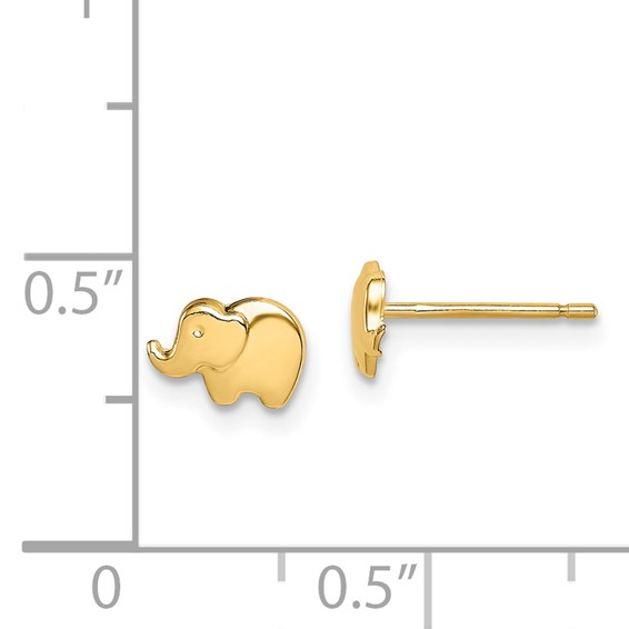 14k Madi K Elephant Childrens Post Earrings