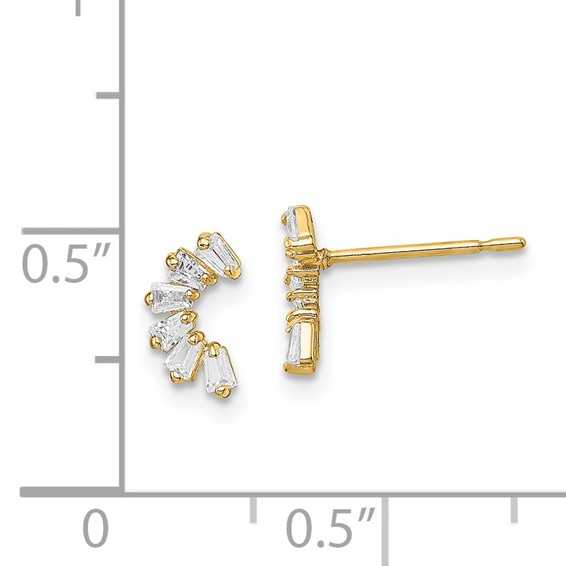 14k Madi K CZ Arch Post Earrings